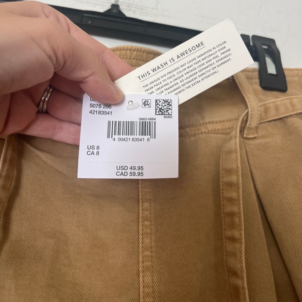 NWT AMERICAN EAGLE Brown/ Khaki Stretch Mid-rise Pleated Mini Skort Women’s US 8 - Picture 8 of 11